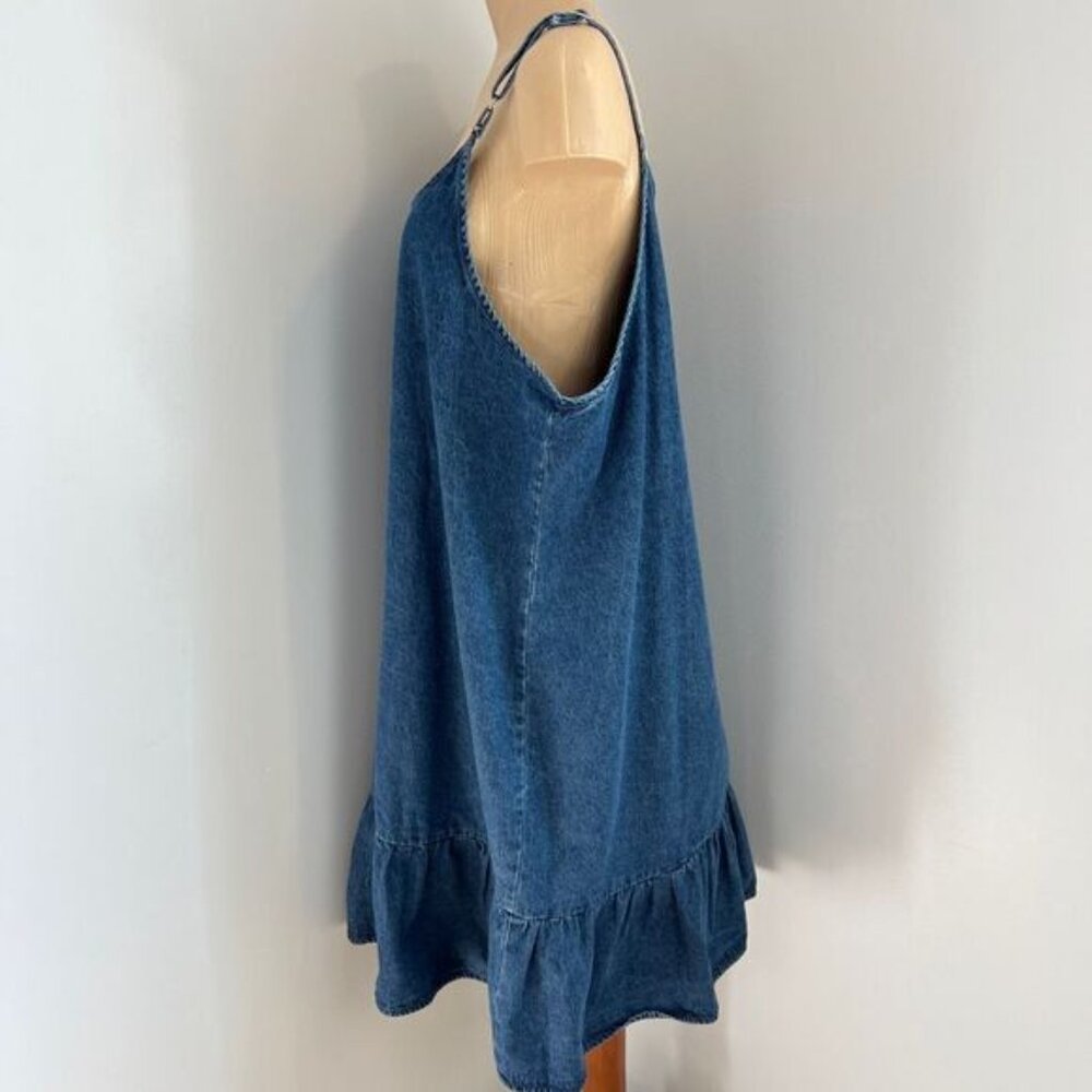 Blue Denim Midi Dress - Picture 6 of 14